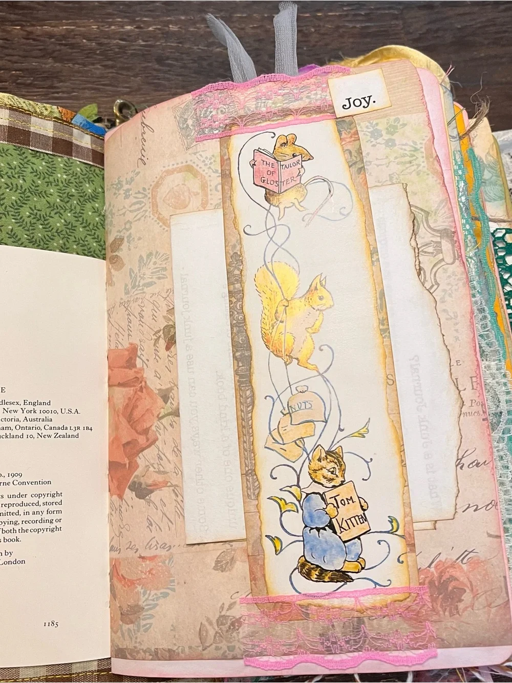 Peter Rabbit Beatrix Potter Gardening Junk Journal  Decorated Softcover 3 Sig